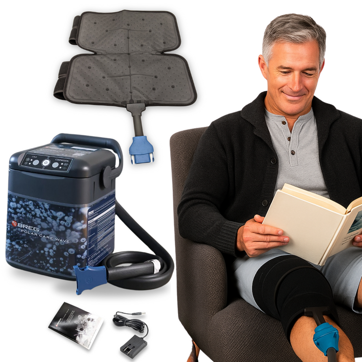 Breg® Polar Care Wave w/ Cold Compression Knee Pad - 100577-C00017 Breg® Polar Care Wave w/ Cold Compression Knee Pad - PC Wave Compression Regular Knee Pad by Supply Physical Therapy Breg,Cold Therapy Units,Knee,Polar Care Wave