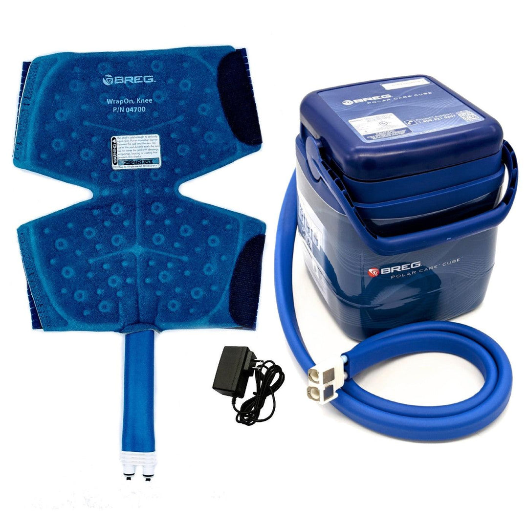 Breg® Polar Care Cube System w/ Wrap-On Pads - 10701-04700 Breg® Polar Care Cube System w/ Wrap-On Pads - undefined by Supply Physical Therapy Breg, Cold Therapy Units, Combos, Cube #Polar_Care_Cube_w/_Regular_Knee_Pad