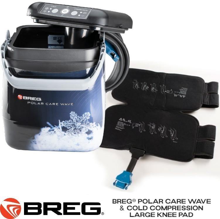 Breg® Polar Care Wave w/ Cold Compression Knee Pad - 100577-C00017 Breg® Polar Care Wave w/ Cold Compression Knee Pad - PC Wave Compression Regular Knee Pad by Supply Physical Therapy Breg,Cold Therapy Units,Knee,Polar Care Wave