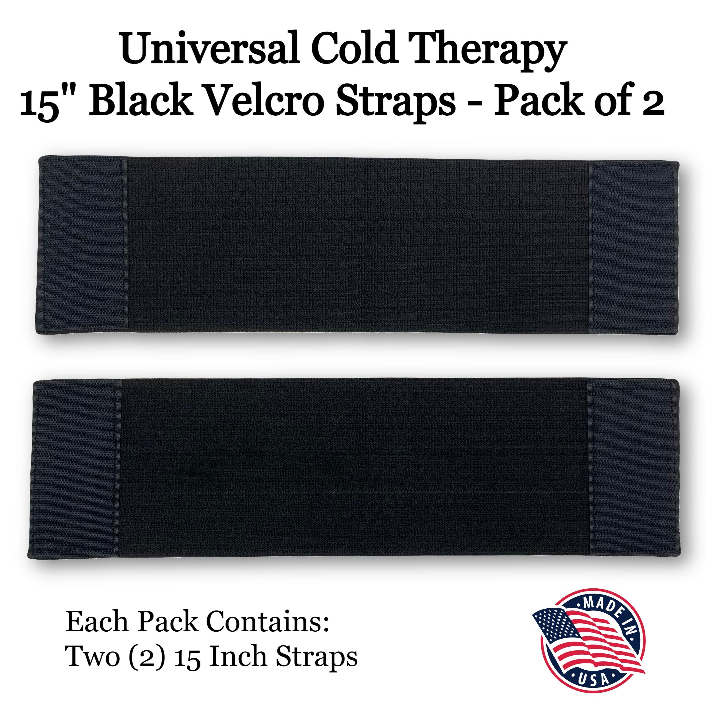 15 Inch Universal Cold Therapy Velcro Straps (2 Pack) - 15UNIVERSALSTRAP-2 15 Inch Universal Cold Therapy Velcro Straps (2 Pack) - undefined by Supply Physical Therapy Accessories, Accessory, Aircast Accessories, Best Seller, Breg, Breg Accessories, Breg Wave Accessories, Classic3 Accessories, Clear3 Accessories, Compression Straps, DonJoy, Ossur, Replacement, Straps, Wraps