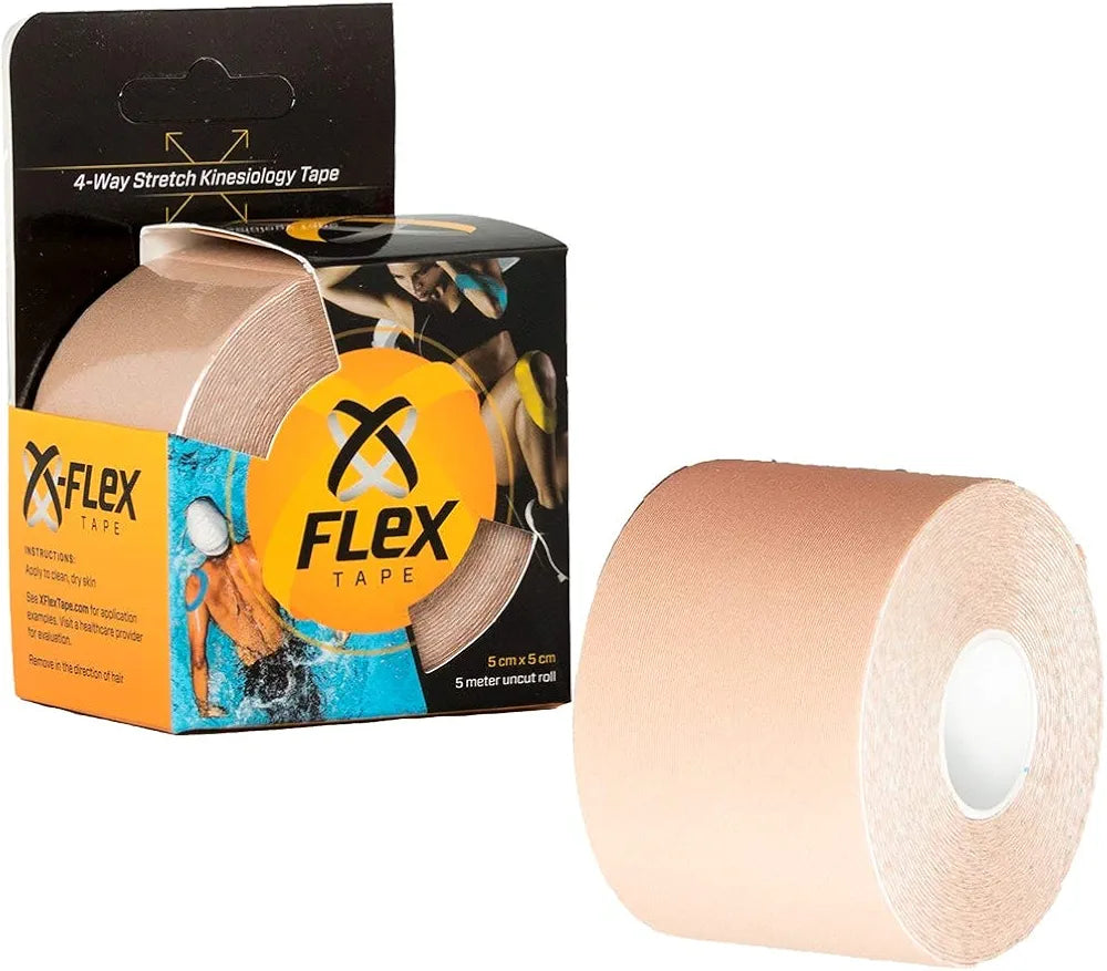 XFlex K Tape Waterproof Uncut Roll – Physio Tape 4 Way Stretch – Kinesiology Tape Pro 2 inch x 16 ft 