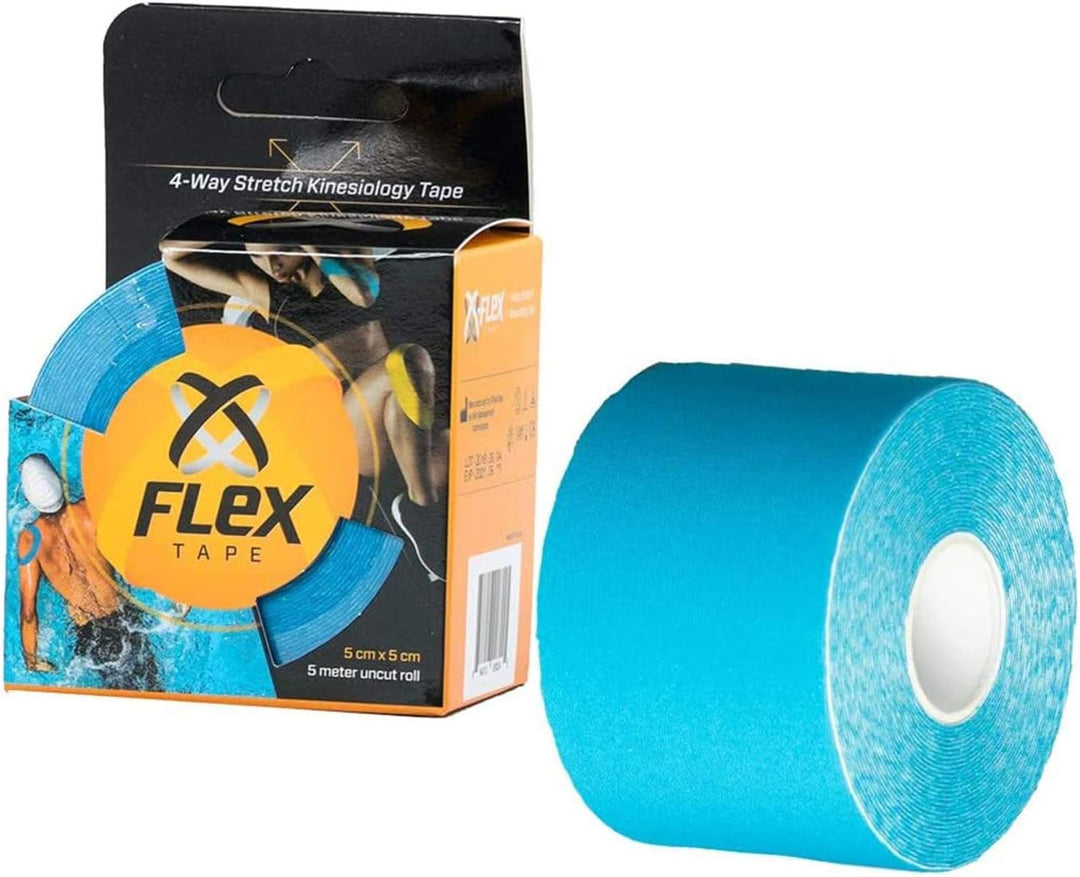 XFlex K-Tape Waterproof Uncut Roll – Physio Tape 4 Way Stretch – Kinesiology Tape Pro 2 inch x 16 ft