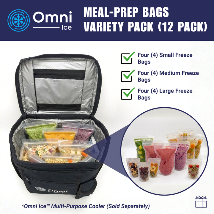 $35 Deals - Meal-Prep Bag Kit by Omni Ice™ Freeze & Reheat Variety Pack (12 bags 3 sizes)