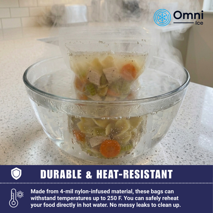 Meal-Prep Bags by Omni Ice™ Freeze & Reheat Variety Pack (12 bags 3 sizes)