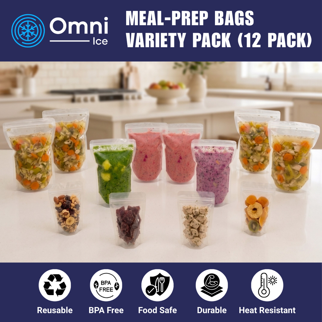 $35 Deals - Meal-Prep Bag Kit by Omni Ice™ Freeze & Reheat Variety Pack (12 bags 3 sizes)