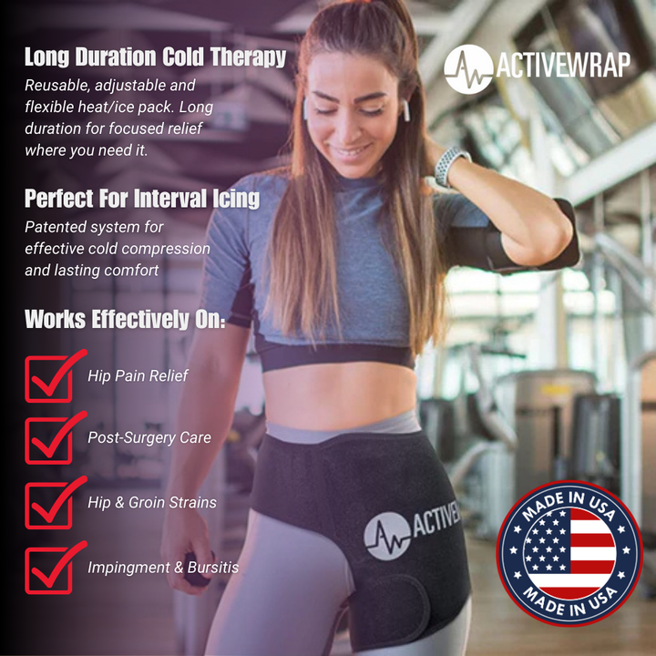 ActiveWrap® Pro 2-4 Hour Hip Ice Wrap w/ One (1) 10"x10" Long Duration Gel Pack - bawhip4 ActiveWrap® Pro 2-4 Hour Hip Ice Wrap w/ One (1) 10"x10" Long Duration Gel Pack - Default Title by Supply Physical Therapy 
