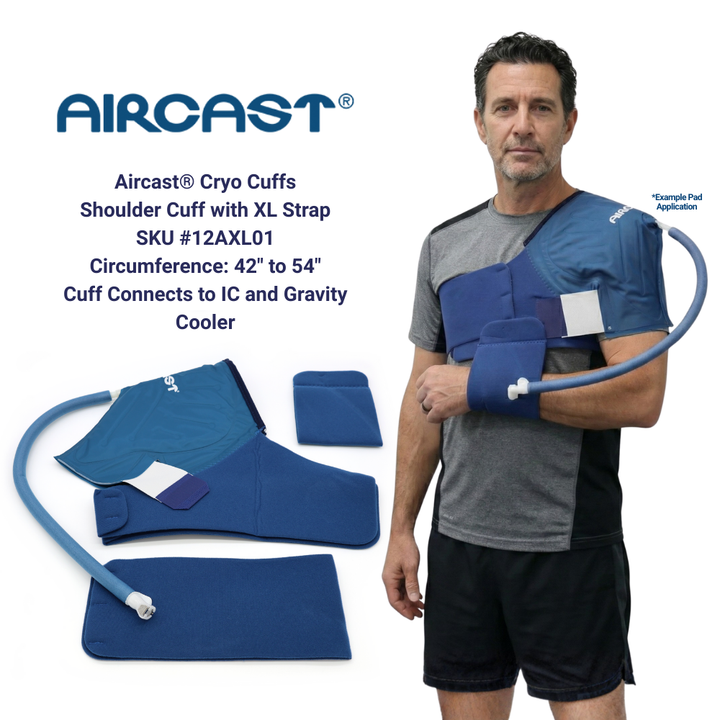 Aircast® Cryo Cuff IC Replacement Wraps - 12AXL01 Aircast® Cryo Cuff IC Replacement Wraps - Shoulder Cuff (Extended Strap) XL by Supply Physical Therapy Accessories, Aircast, Aircast Accessories, Cryo Cuff IC, CryoCuffMain, Wraps
