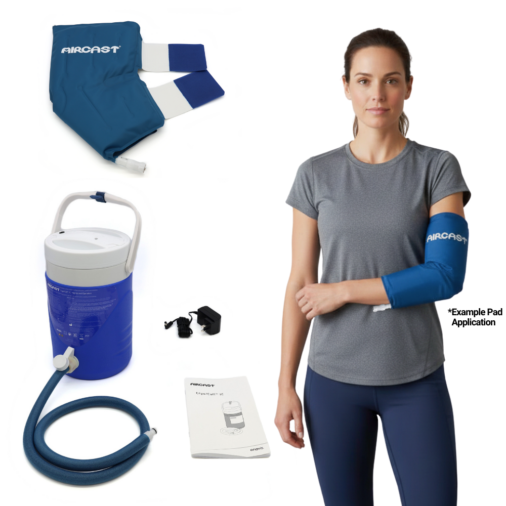 Aircast® Cryo/Cuffs & IC Coolers - 51A-15A01 Aircast® Cryo/Cuffs & IC Coolers - Aircast IC Cooler & One (1) Elbow Cryo/Cuff by Supply Physical Therapy Accessories, Aircast, CryoCuffMain, Elbow, GravityMain, Shoulder, Spine, Wraps