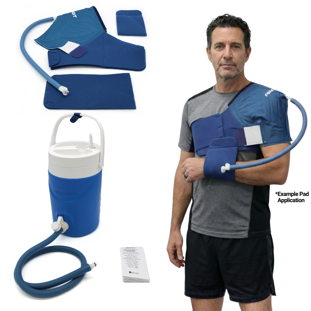 Aircast® Gravity Cooler System + Cryo Cuffs - 2125-12AXL01 Aircast® Gravity Cooler System + Cryo Cuffs - Gravity Cooler & One (1) Shoulder Cryo/Cuff & XL Strap by Supply Physical Therapy Aircast, Best Seller, Cold Therapy Units, Gravity