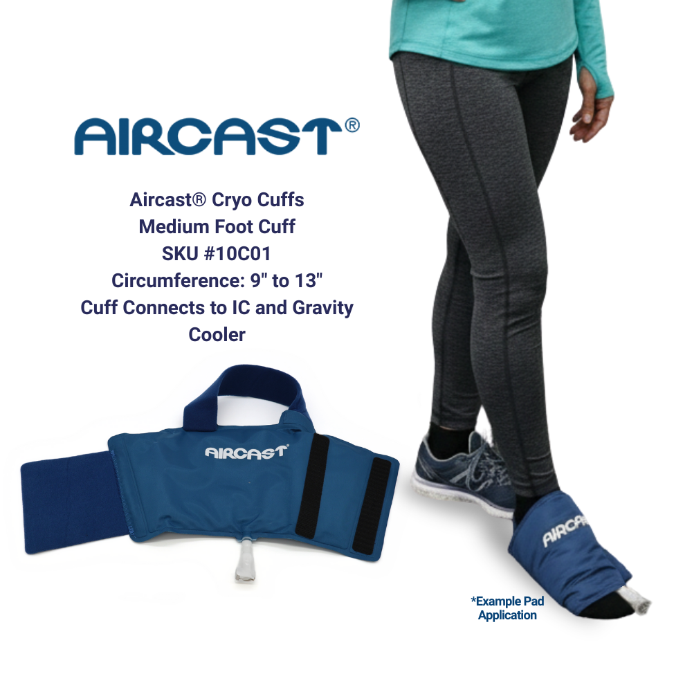 Aircast® Gravity Replacement Cryo/Cuffs - 10C01 Aircast® Gravity Replacement Cryo/Cuffs - Med Foot Cuff by Supply Physical Therapy Accessories, Aircast, Aircast Accessories, Ankle, Elbow, Foot and Ankle, Gravity, GravityMain, Hand and Wrist, Hip and Knee, Knee, Shoulder, Spine, Wraps