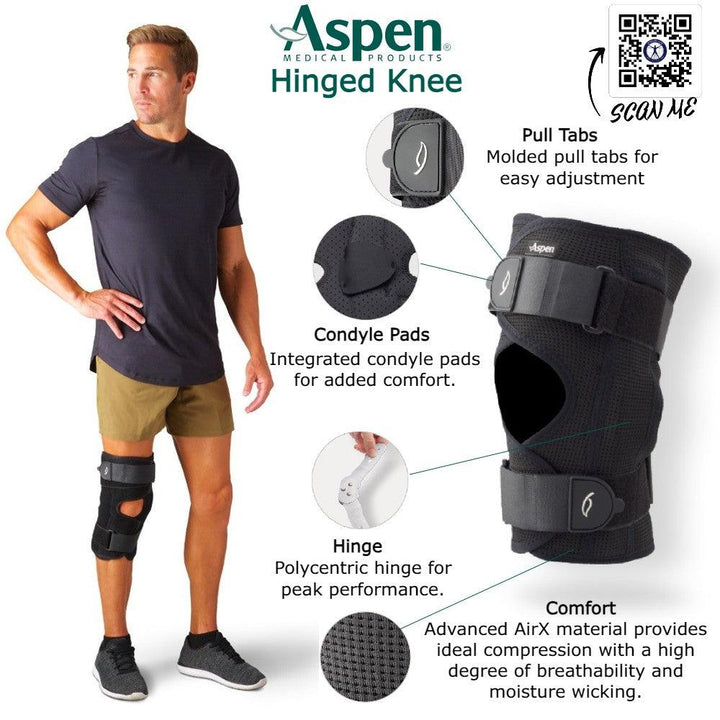 Aspen® Hinged Knee - 648001 Aspen® Hinged Knee - undefined by Supply Physical Therapy Aspen, Brace, Hip and Knee, Knee, Knee brace