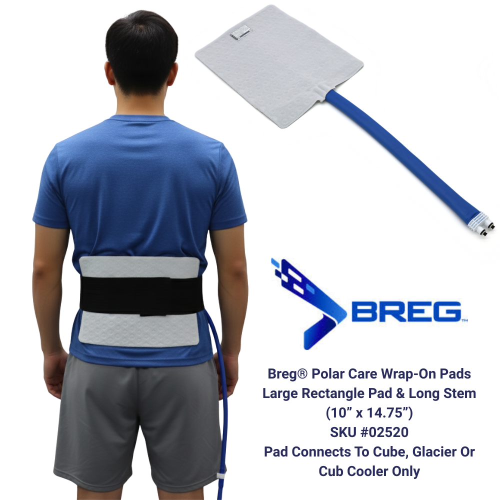 Breg® Polar Care Cube Replacement Pads - 02520 Breg® Polar Care Cube Replacement Pads - Polar Care Cube Large Rectangle Pad w/ Long Stem by Supply Physical Therapy Breg, Cube, Cube Accessories, Replacement, Replacement Wraps