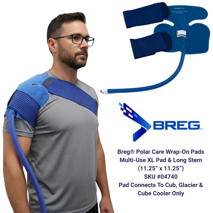 Breg® Polar Care Cube Replacement Pads - 04740 Breg® Polar Care Cube Replacement Pads - Polar Care Cube Wrap-On Multi Use XL Pad w/ Long Stem by Supply Physical Therapy Breg, Cube, Cube Accessories, Replacement, Replacement Wraps