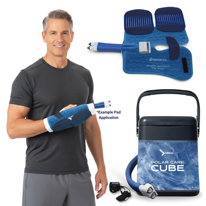 Breg® Polar Care Cube System w/ Wrap-On Pads - 10701-10750 Breg® Polar Care Cube System w/ Wrap-On Pads - Polar Care Cube & One (1) Hand Wrist Pad by Supply Physical Therapy Breg, Cold Therapy Units, Combos, Cube
