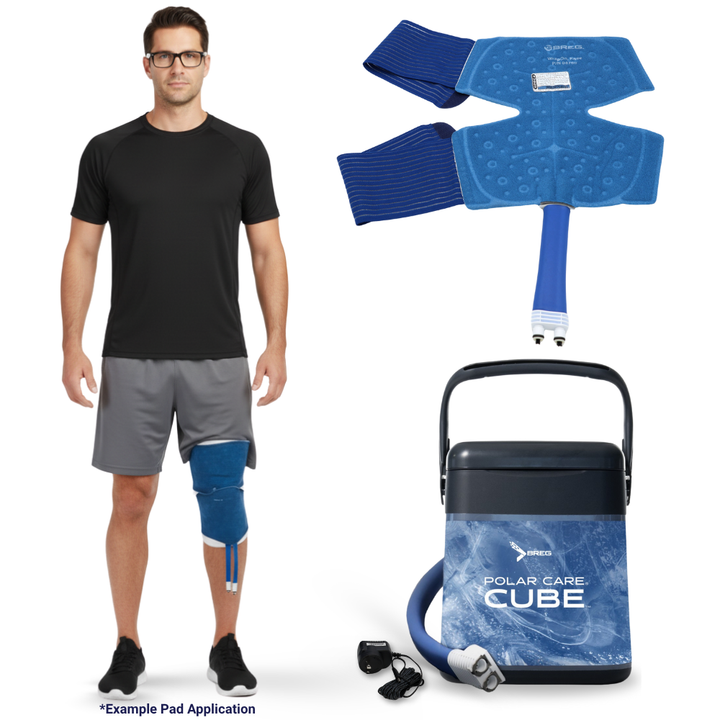 Breg® Polar Care Cube System w/ Wrap-On Pads - 10701-04700 Breg® Polar Care Cube System w/ Wrap-On Pads - Polar Care Cube & One (1) Regular Knee Pad by Supply Physical Therapy Breg, Cold Therapy Units, Combos, Cube