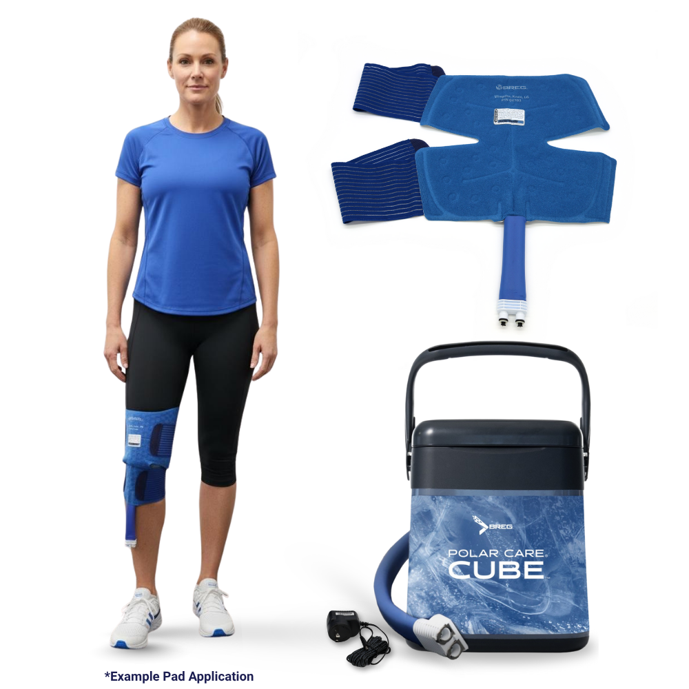 Breg® Polar Care Cube System w/ Wrap-On Pads - 10701-04703 Breg® Polar Care Cube System w/ Wrap-On Pads - Polar Care Cube & One (1) Large Knee Pad by Supply Physical Therapy Breg, Cold Therapy Units, Combos, Cube