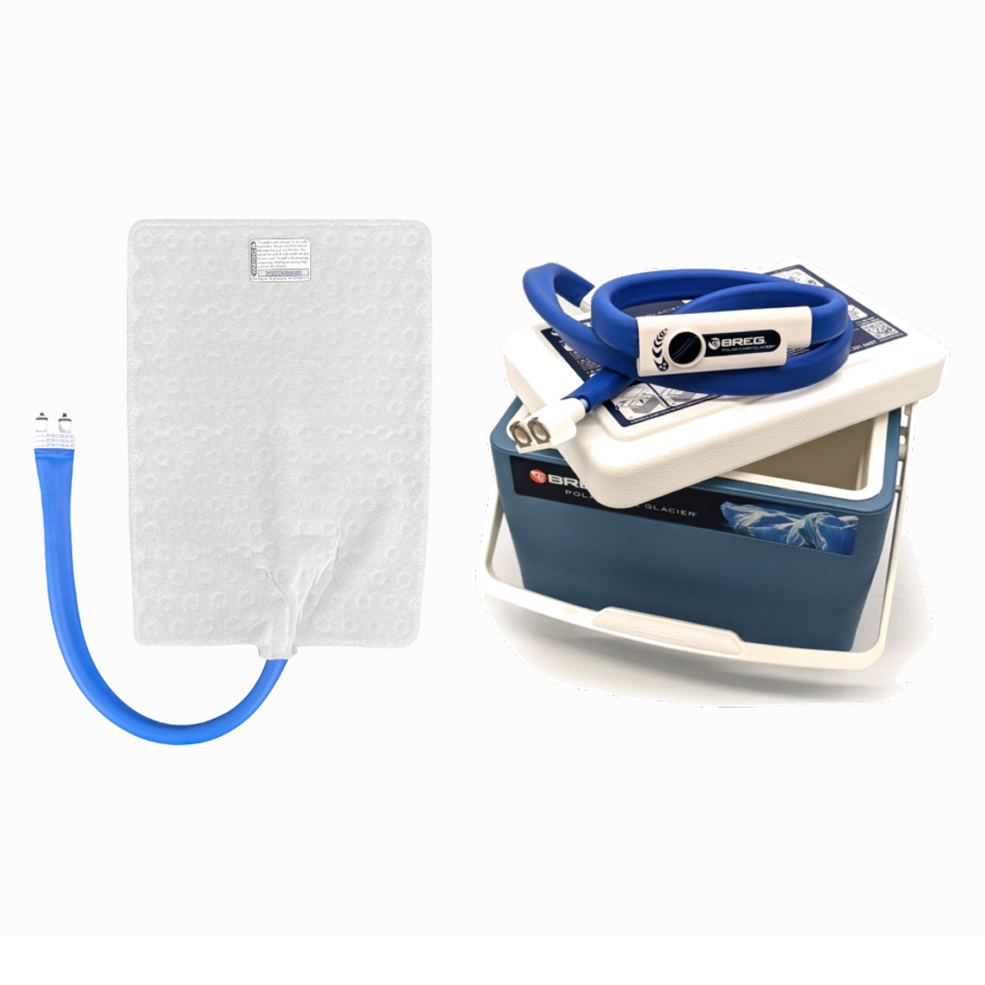 Breg® Polar Care Glacier System w/ Wrap-On Pads - 10901-02520 Breg® Polar Care Glacier System w/ Wrap-On Pads - Glacier / Large Rectangle w/ Long Stem by Supply Physical Therapy Breg, Cold Therapy Units, Glacier