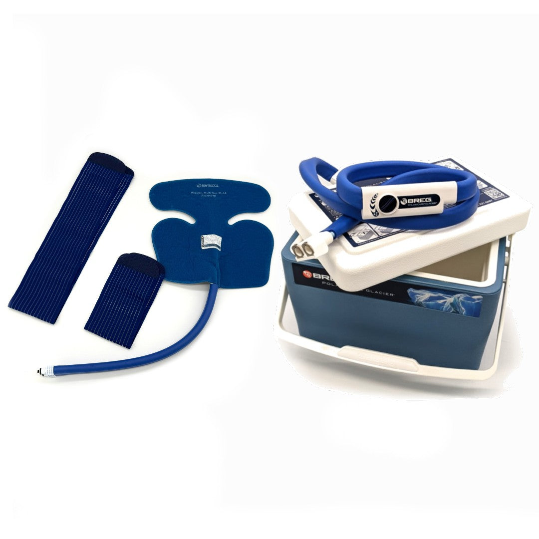 Breg® Polar Care Glacier System w/ Wrap-On Pads - 10901-04740 Breg® Polar Care Glacier System w/ Wrap-On Pads - Glacier / Multi-Use XL w/ Long Stem by Supply Physical Therapy Breg,Cold Therapy Units,Glacier