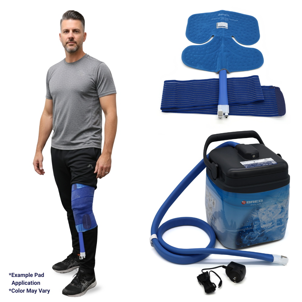 Breg® Polar Care Kodiak Cooler w/ Knee Pad - 10601-10230 Breg® Polar Care Kodiak Cooler w/ Knee Pad - Breg Kodiak & One (1) Intelli-Flo Knee Pad by Supply Physical Therapy Best Seller, Breg, Cold Therapy Units, Knee, Kodiak