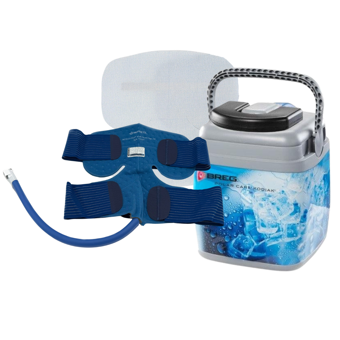 Breg® Polar Care Kodiak w/ Battery & Sterile Pad Combo - Breg® Polar Care Kodiak w/ Battery & Sterile Pad Combo - Multi-Use & Long Stem / Add Dressing / Add Battery by Supply Physical Therapy Battery Powered, Breg, Cold Therapy Units, Kodiak