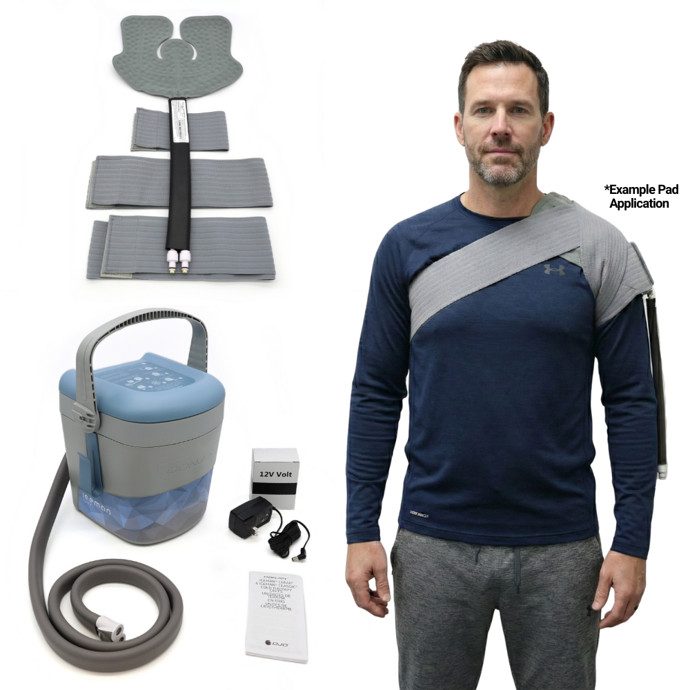 DonJoy® Iceman Classic3 w/ Universal Wrap-On Pad - 11-0494/11-0682-9-00000 DonJoy® Iceman Classic3 w/ Universal Wrap-On Pad - Classic3 & One (1) Wrap-On Universal XL Pad w/ Extended Hose by Supply Physical Therapy Classic3, Cold Therapy Units, Combos, DonJoy, Universal, Universal Pads