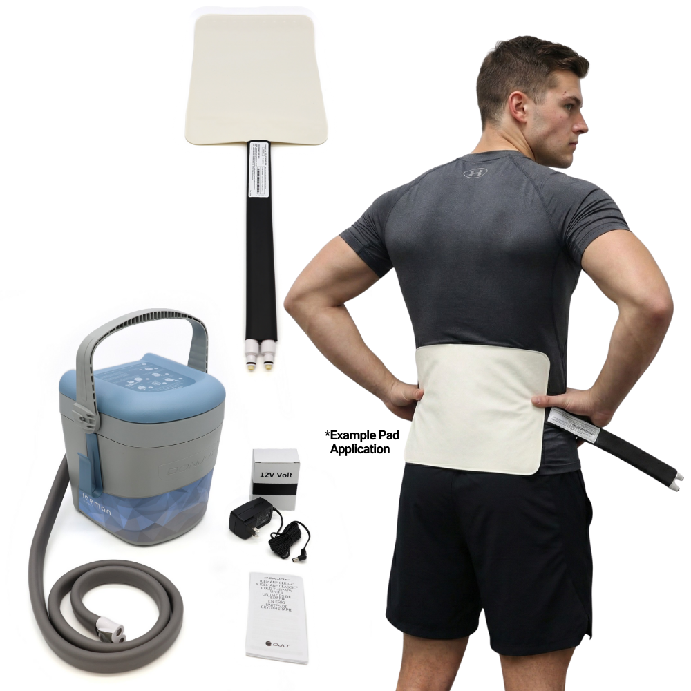 DonJoy® Iceman Classic3 w/ Wrap-On Pads - 11-0494/11-0813-9 DonJoy® Iceman Classic3 w/ Wrap-On Pads - Classic3 & One (1) Large Rectangle Wrap-On Pad by Supply Physical Therapy Ankle, Classic3, Cold Therapy Units, Combos, DonJoy, Knee