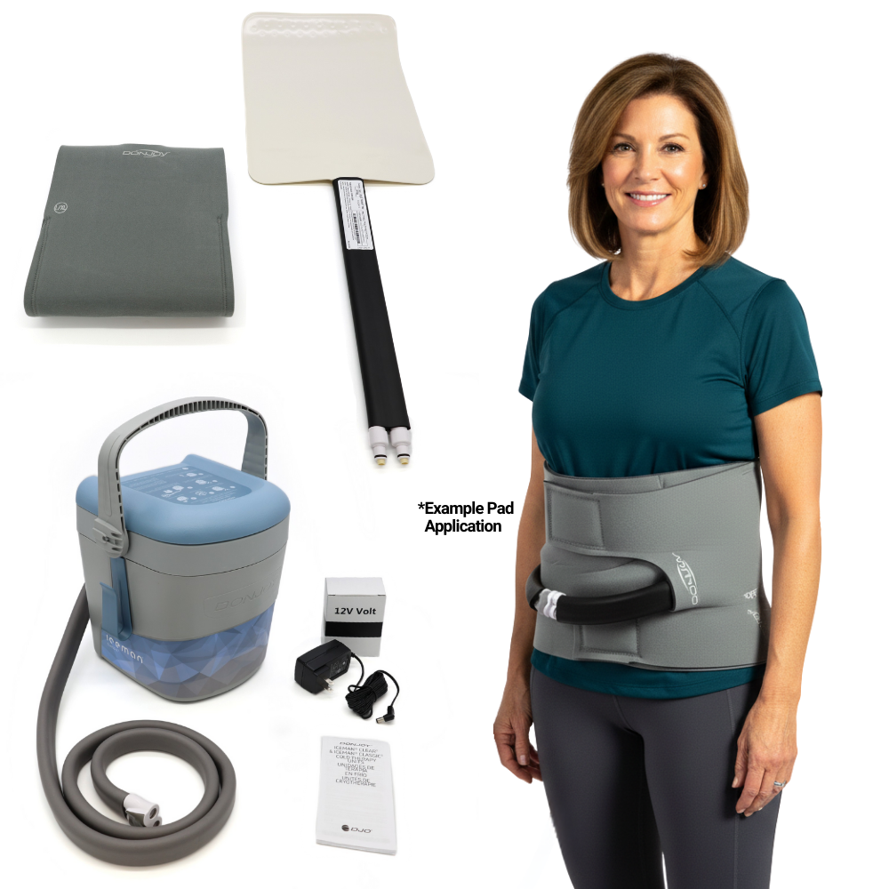 DonJoy® Iceman Classic3 w/ Wrap-On Pads - 11-0494/11-0813-9/11-0614-9 DonJoy® Iceman Classic3 w/ Wrap-On Pads - Classic3 & One (1) Large Rec Pad w/ Compressive Spine Wrap by Supply Physical Therapy Ankle, Classic3, Cold Therapy Units, Combos, DonJoy, Knee