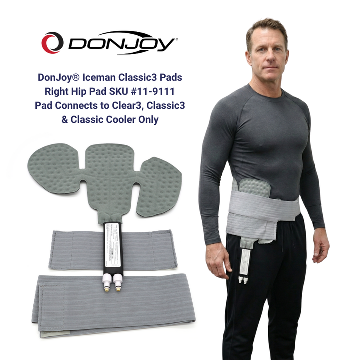 Donjoy® IceMan Classic3 Wrap-On Replacement Pads - 11-9111 Donjoy® IceMan Classic3 Wrap-On Replacement Pads - Hip Pad - Right by Supply Physical Therapy Accessories, Ankle, Back, Best Seller, Classic3, Cold Therapy Units, DJMain, DonJoy, Elbow, Hand and Wrist, Hip, Knee, Wraps
