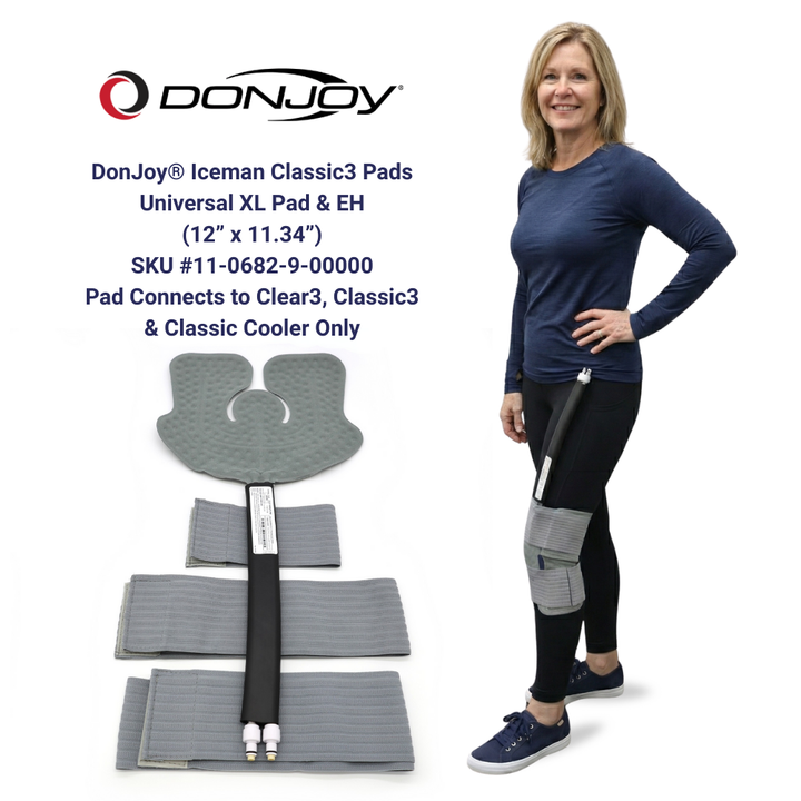 Donjoy® IceMan Classic3 Wrap-On Replacement Pads - 11-0682-9-00000 Donjoy® IceMan Classic3 Wrap-On Replacement Pads - Universal Pad - XL w/ Extended Hose by Supply Physical Therapy Accessories, Ankle, Back, Best Seller, Classic3, Cold Therapy Units, DJMain, DonJoy, Elbow, Hand and Wrist, Hip, Knee, Wraps