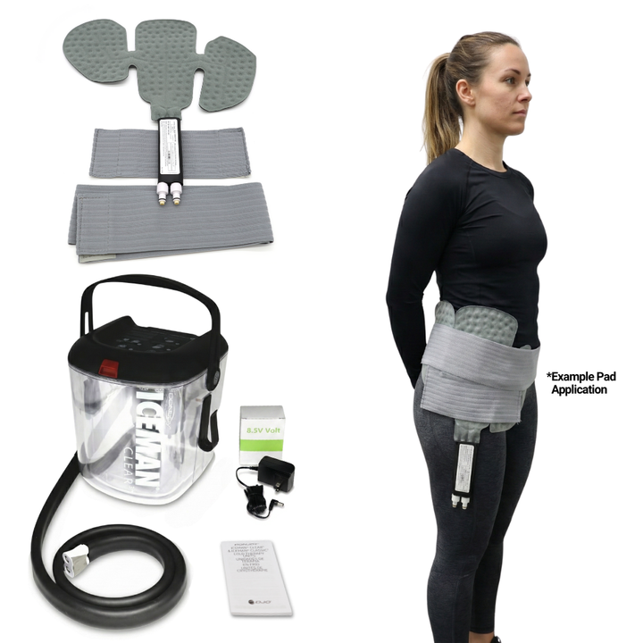 Donjoy® Iceman Clear3 Cooler w/ Hip Pad - 11-0493/11-9112 Donjoy® Iceman Clear3 Cooler w/ Hip Pad - Clear3 & One (1) Hip Pad - Left by Supply Physical Therapy Best Seller, Clear3, Cold Therapy Units, DonJoy, Hip, Hip and Knee