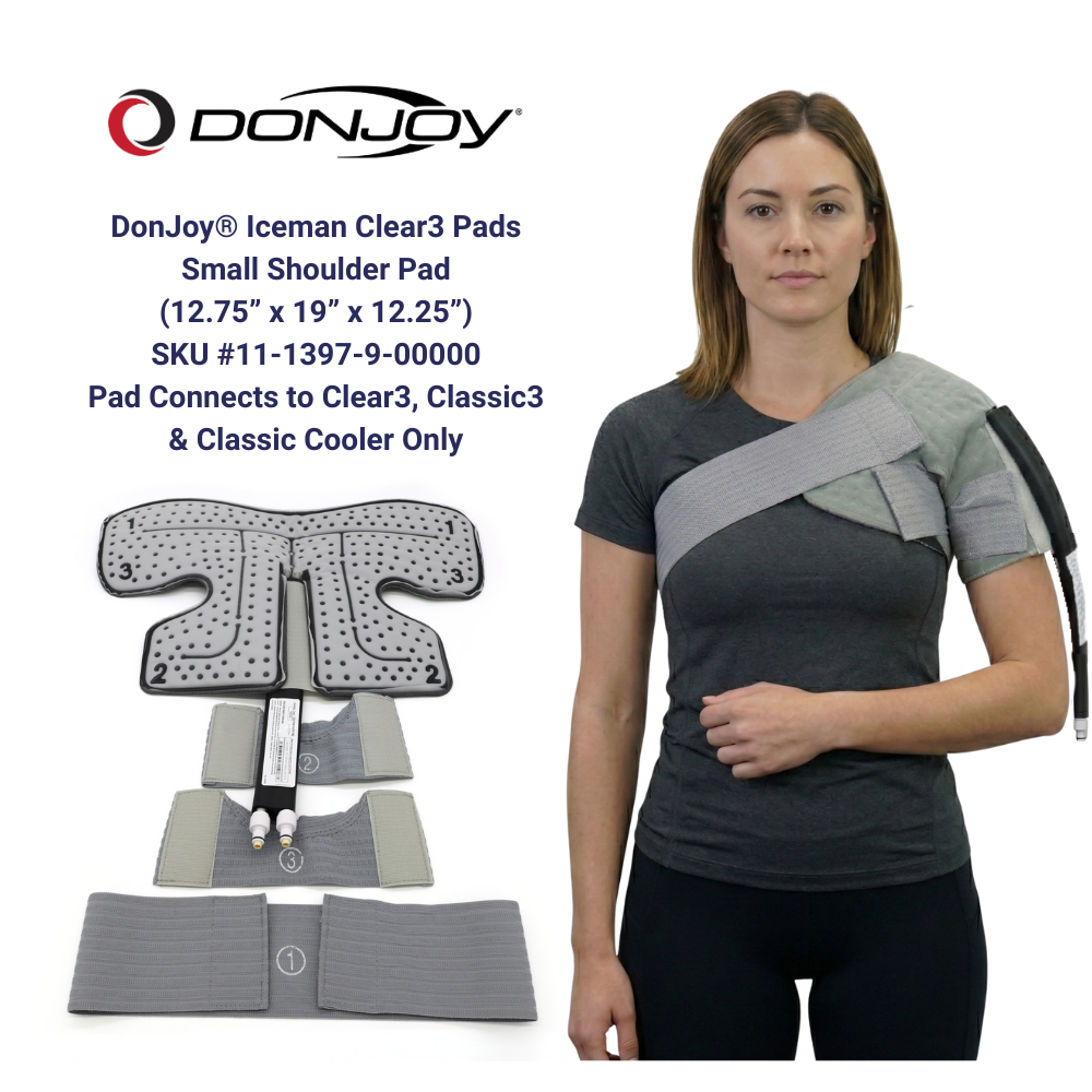 Donjoy® IceMan Clear3 Replacement Wrap-On Pads - 11-1397-9-00000 Donjoy® IceMan Clear3 Replacement Wrap-On Pads - Small Shoulder Pad w/ Ext. Hose by Supply Physical Therapy Accessories, Best Seller, Clear3, DonJoy, Replacement Wraps, Wraps