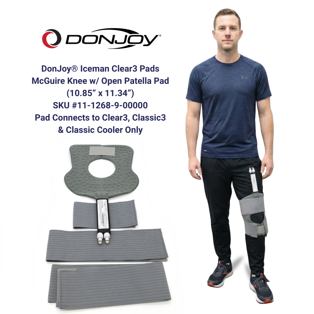 Donjoy® IceMan Clear3 Replacement Wrap-On Pads - 11-1268-9-00000 Donjoy® IceMan Clear3 Replacement Wrap-On Pads - McGuire Knee w/ Open Patella Pad by Supply Physical Therapy Accessories, Best Seller, Clear3, DonJoy, Replacement Wraps, Wraps