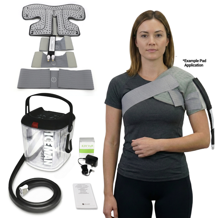 Donjoy® IceMan Clear3 w/ Shoulder Pad - 11-0493/11-1397-9 Donjoy® IceMan Clear3 w/ Shoulder Pad - Clear3 & One (1) Small Shoulder Pad by Supply Physical Therapy Best Seller, Clear3, Cold Therapy Units, Combo, Shoulder