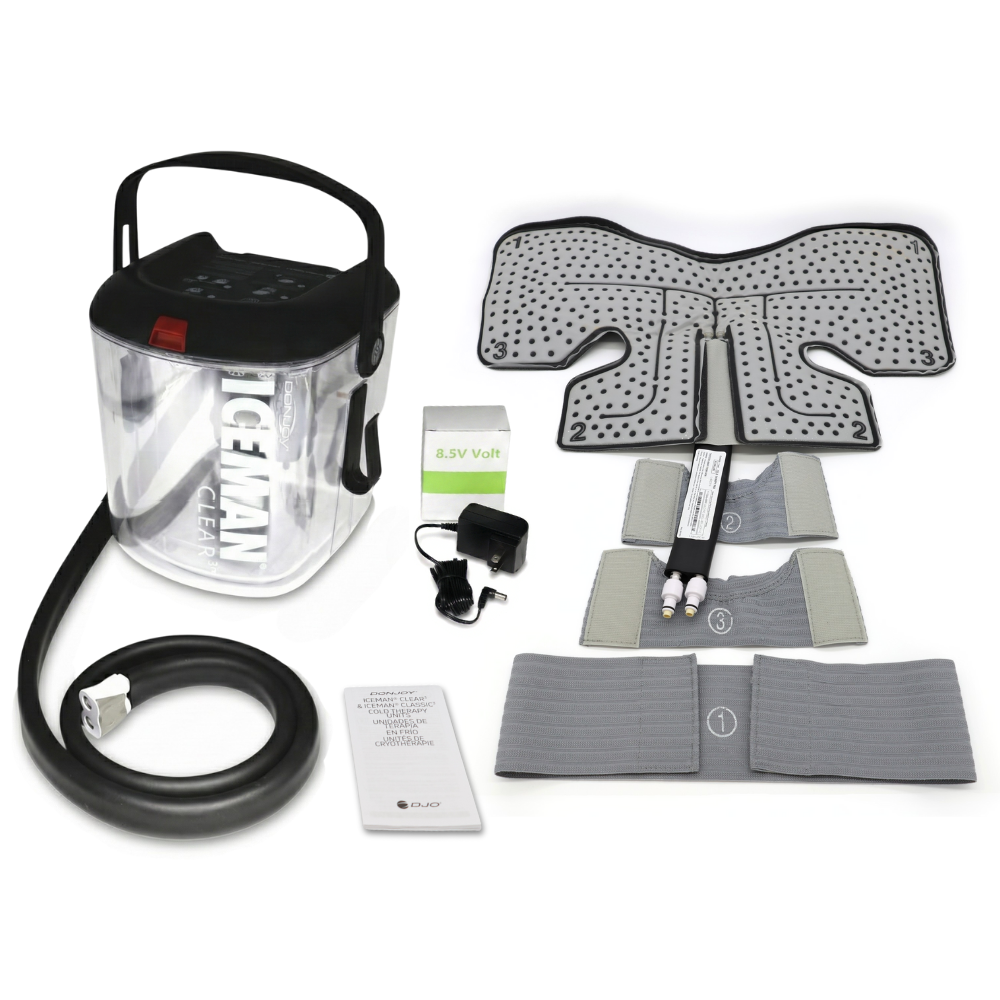 Donjoy® IceMan Clear3 w/ Shoulder Pad - 11-0493/11-1397-9 Donjoy® IceMan Clear3 w/ Shoulder Pad - Clear3 & One (1) Small Shoulder Pad by Supply Physical Therapy Best Seller, Clear3, Cold Therapy Units, Combo, Shoulder