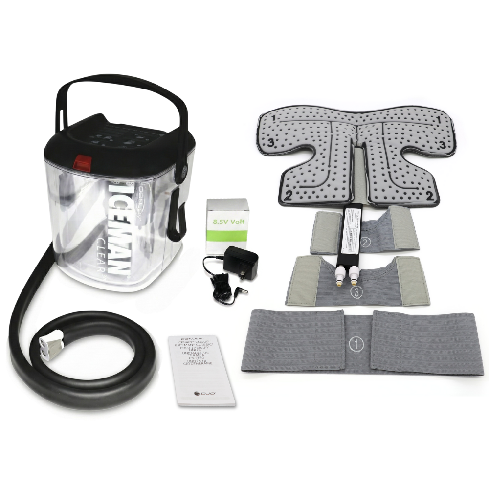 Donjoy® IceMan Clear3 w/ Shoulder Pad - 11-0493/11-1397-9 Donjoy® IceMan Clear3 w/ Shoulder Pad - Clear3 & One (1) Small Shoulder Pad by Supply Physical Therapy Best Seller, Clear3, Cold Therapy Units, Combo, Shoulder
