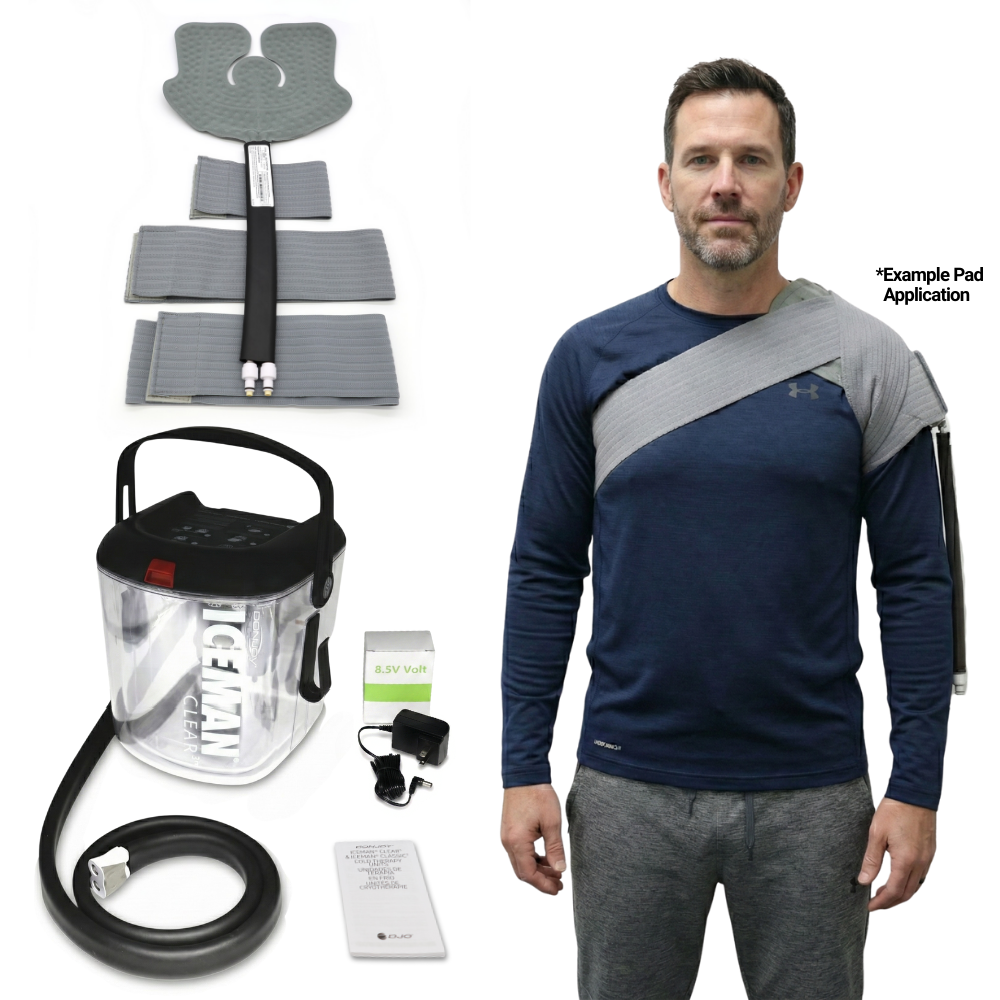 Donjoy® IceMan Clear3 w/ Universal Pad - 11-0493/11-0679-9 Donjoy® IceMan Clear3 w/ Universal Pad - Clear3 & One (1) Universal Pad - Large by Supply Physical Therapy Best Seller, Clear3, Cold Therapy Units, Combo, DonJoy