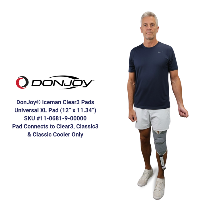 Donjoy® IceMan Clear3 w/ Universal Pad Options - 11-0493/11-0681-9 Donjoy® IceMan Clear3 w/ Universal Pad Options - Clear3 & One (1) Universal Pad - Regular by Supply Physical Therapy Best Seller, Clear3, Cold Therapy Units, DonJoy, Hip and Knee, Universal Pads