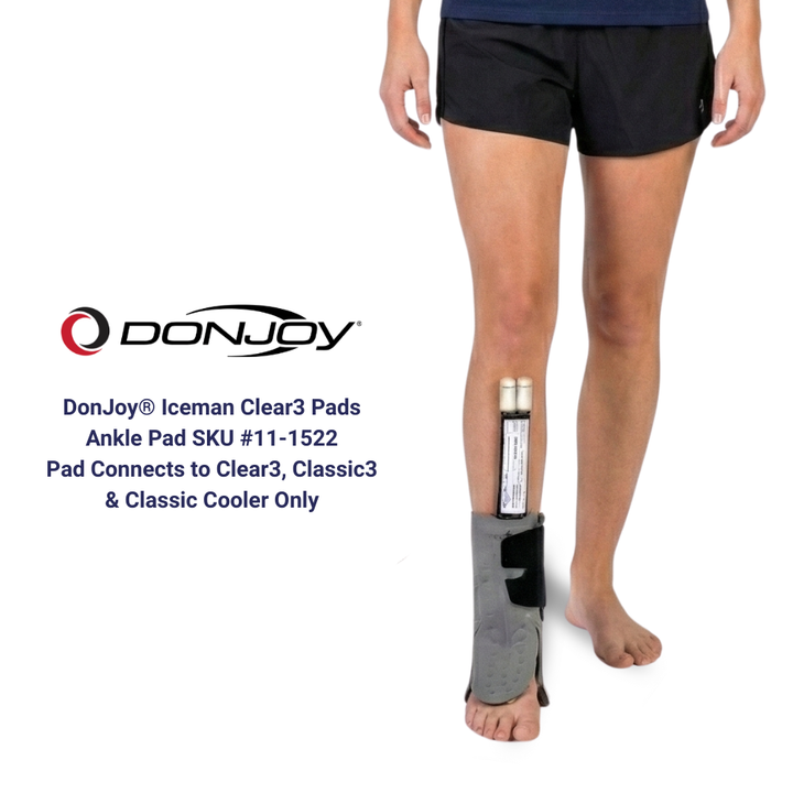 DonJoy® IceMan Clear3 w/ Wrap-On Pads - 11-0493/11-0679-9 DonJoy® IceMan Clear3 w/ Wrap-On Pads - Clear3 Cooler & One (1) Universal Pad - Regular by Supply Physical Therapy Ankle, Best Seller, Clear3, Cold Therapy Units, DonJoy, Elbow, Hip, Knee, Shoulder, Thigh, Wrist