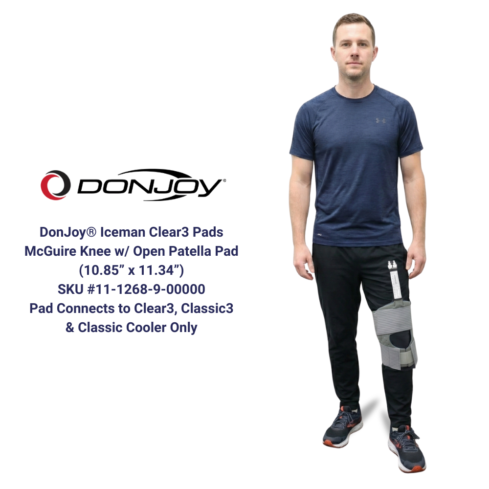 DonJoy® IceMan Clear3 w/ Wrap-On Pads - 11-0493/11-0679-9 DonJoy® IceMan Clear3 w/ Wrap-On Pads - Clear3 Cooler & One (1) Universal Pad - Regular by Supply Physical Therapy Ankle, Best Seller, Clear3, Cold Therapy Units, DonJoy, Elbow, Hip, Knee, Shoulder, Thigh, Wrist