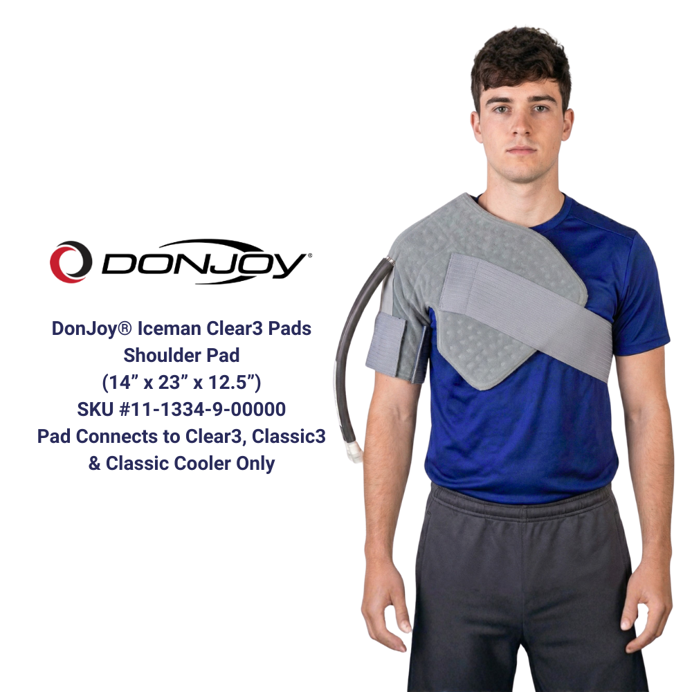 DonJoy® IceMan Clear3 w/ Wrap-On Pads - 11-0493/11-0679-9 DonJoy® IceMan Clear3 w/ Wrap-On Pads - Clear3 Cooler & One (1) Universal Pad - Regular by Supply Physical Therapy Ankle, Best Seller, Clear3, Cold Therapy Units, DonJoy, Elbow, Hip, Knee, Shoulder, Thigh, Wrist