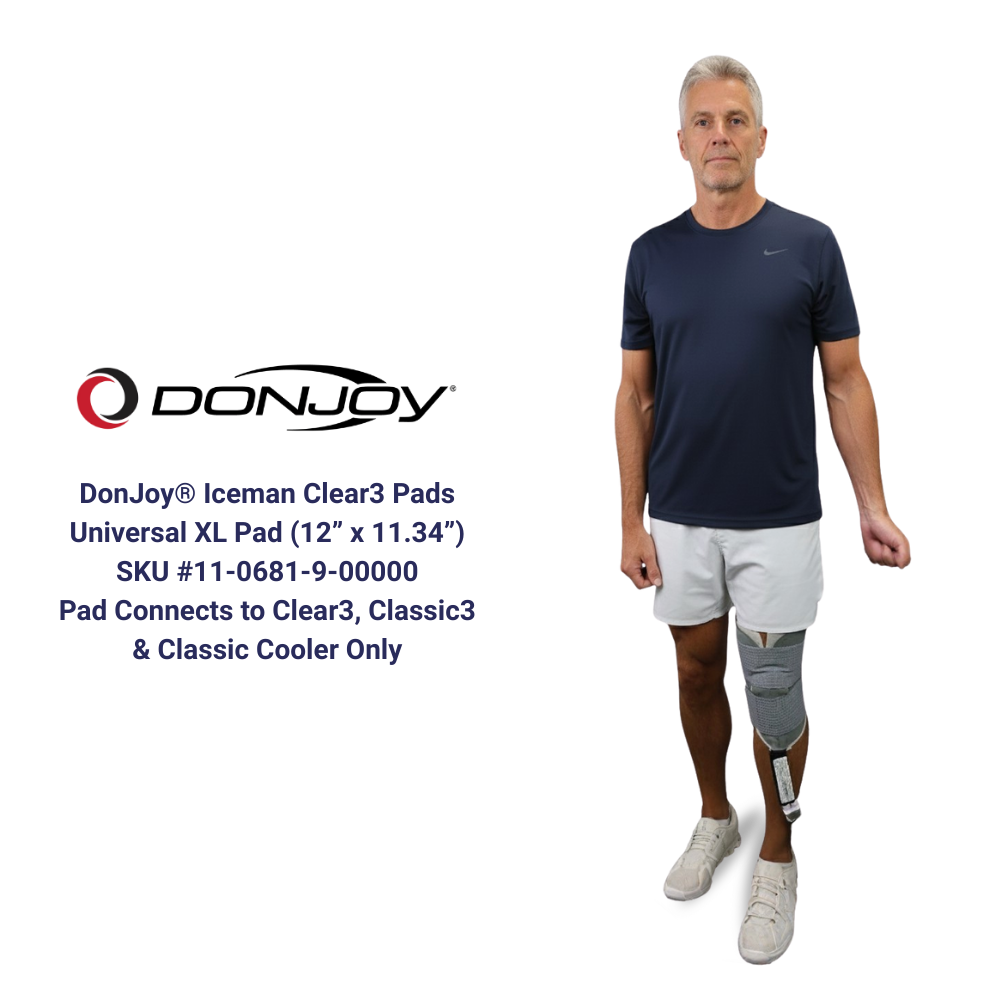 DonJoy® IceMan Clear3 w/ Wrap-On Pads - 11-0493/11-0679-9 DonJoy® IceMan Clear3 w/ Wrap-On Pads - Clear3 Cooler & One (1) Universal Pad - Regular by Supply Physical Therapy Ankle, Best Seller, Clear3, Cold Therapy Units, DonJoy, Elbow, Hip, Knee, Shoulder, Thigh, Wrist