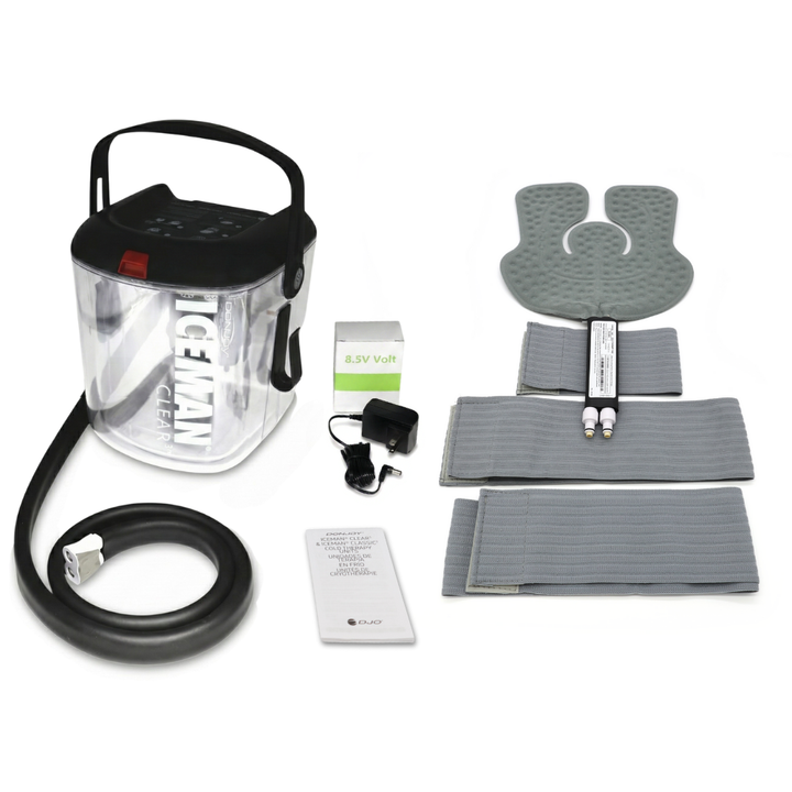 DonJoy® IceMan Clear3 w/ Wrap-On Pads - 11-0493/11-0679-9 DonJoy® IceMan Clear3 w/ Wrap-On Pads - Clear3 Cooler & One (1) Universal Pad - Regular by Supply Physical Therapy Ankle, Best Seller, Clear3, Cold Therapy Units, DonJoy, Elbow, Hip, Knee, Shoulder, Thigh, Wrist