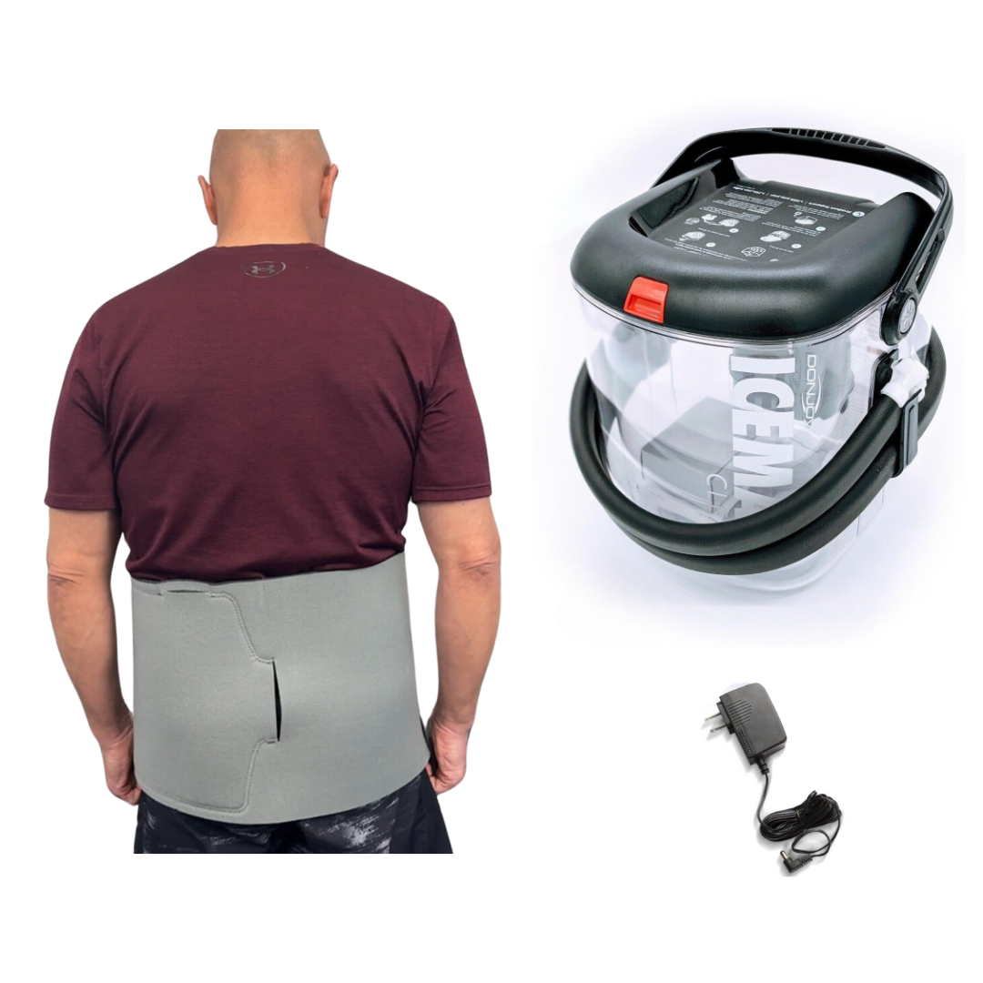 DonJoy® IceMan Clear3 w/ Wrap-On Pads - 11-0493/11-0679-9 DonJoy® IceMan Clear3 w/ Wrap-On Pads - Clear3 Cooler & One (1) Universal Pad - Regular by Supply Physical Therapy Ankle, Best Seller, Clear3, Cold Therapy Units, DonJoy, Elbow, Hip, Knee, Shoulder, Thigh, Wrist