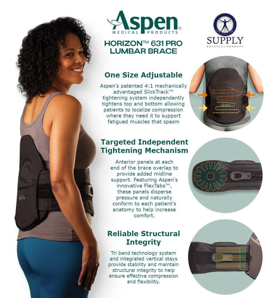 Horizon™ 631 Pro LSO Back Brace - 994720 Horizon™ 631 Pro LSO Back Brace - undefined by Supply Physical Therapy Aspen, Back, Back Brace