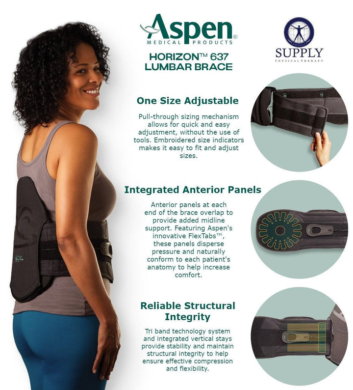 Horizon™ 637 LSO Back Brace - 993730 Horizon™ 637 LSO Back Brace - undefined by Supply Physical Therapy Aspen, Back, Back Brace