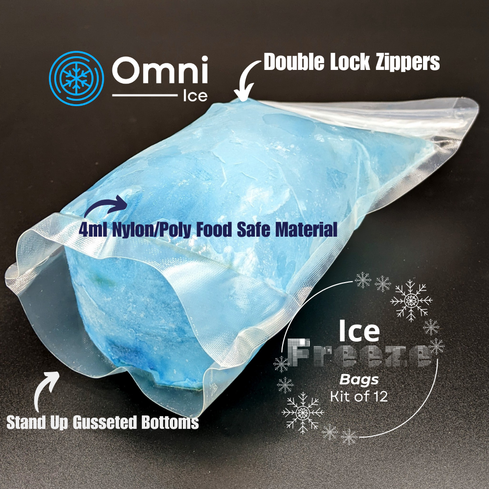 Ice Freeze Bags (Kit of 12) by Omni Ice™ - SPT-ZBGL3 Ice Freeze Bags (Kit of 12) by Omni Ice™ - Default Title by Supply Physical Therapy Accessories, Aircast Accessories, Breg, Breg Accessories, Breg Wave Accessories, Classic3 Accessories, Clear3, Clear3 Accessories, Cub Accessories, Cube, Cube Accessories, DonJoy, Donjoy Accessories, Glacier, Glacier Accessories, ice wraps, Kodiak, Kodiak Accessories, Polar Care Cube, replacement, Wave