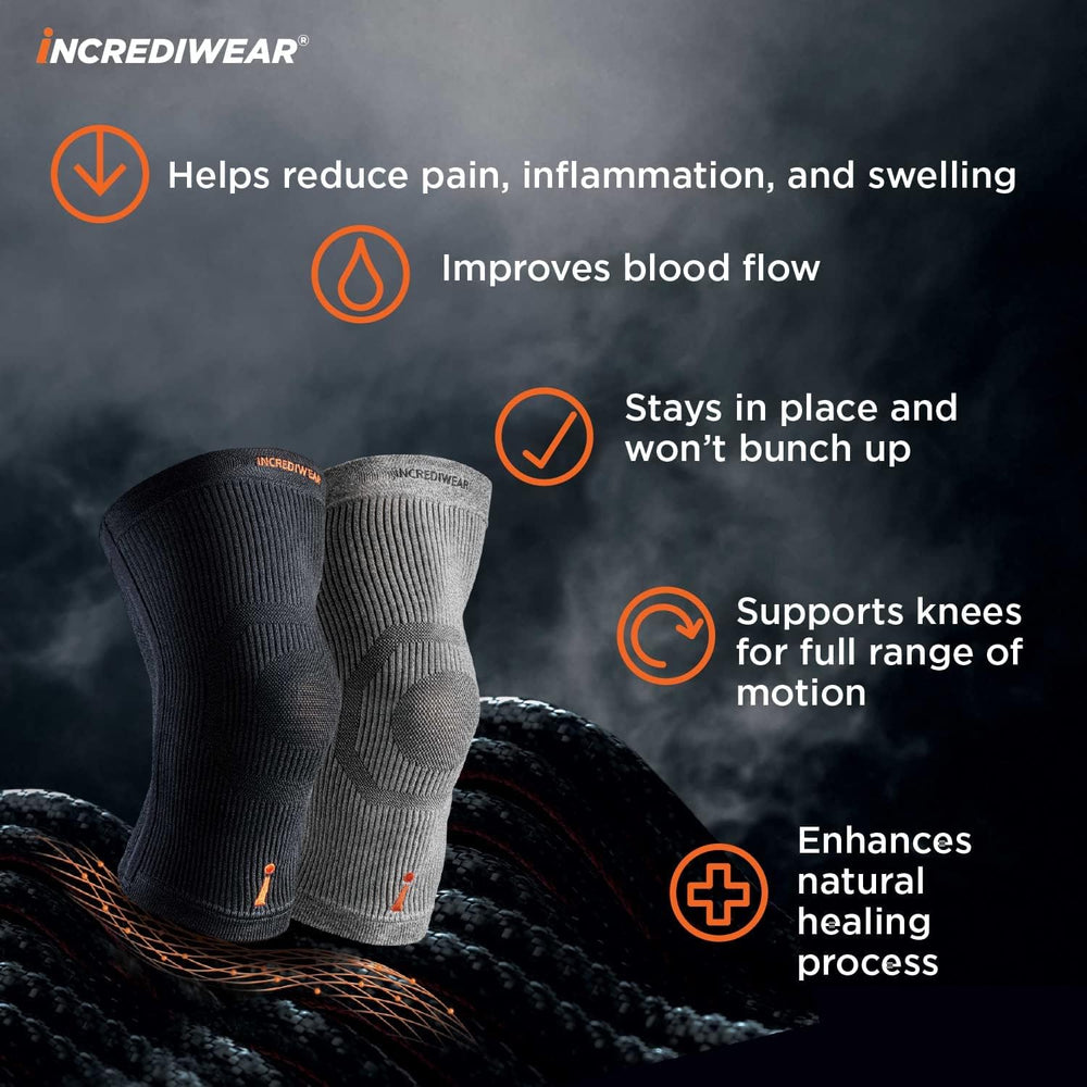 Incrediwear® Knee Support Sleeve Brace - IW-GB702 Incrediwear® Knee Support Sleeve Brace - Black / Medium by Supply Physical Therapy Incrediwear, Knee brace