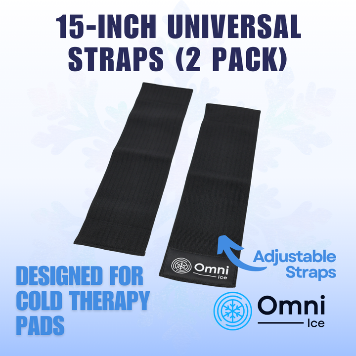 15 Inch Universal Cold Therapy Compression Straps (2 Pack) by Omni Ice
