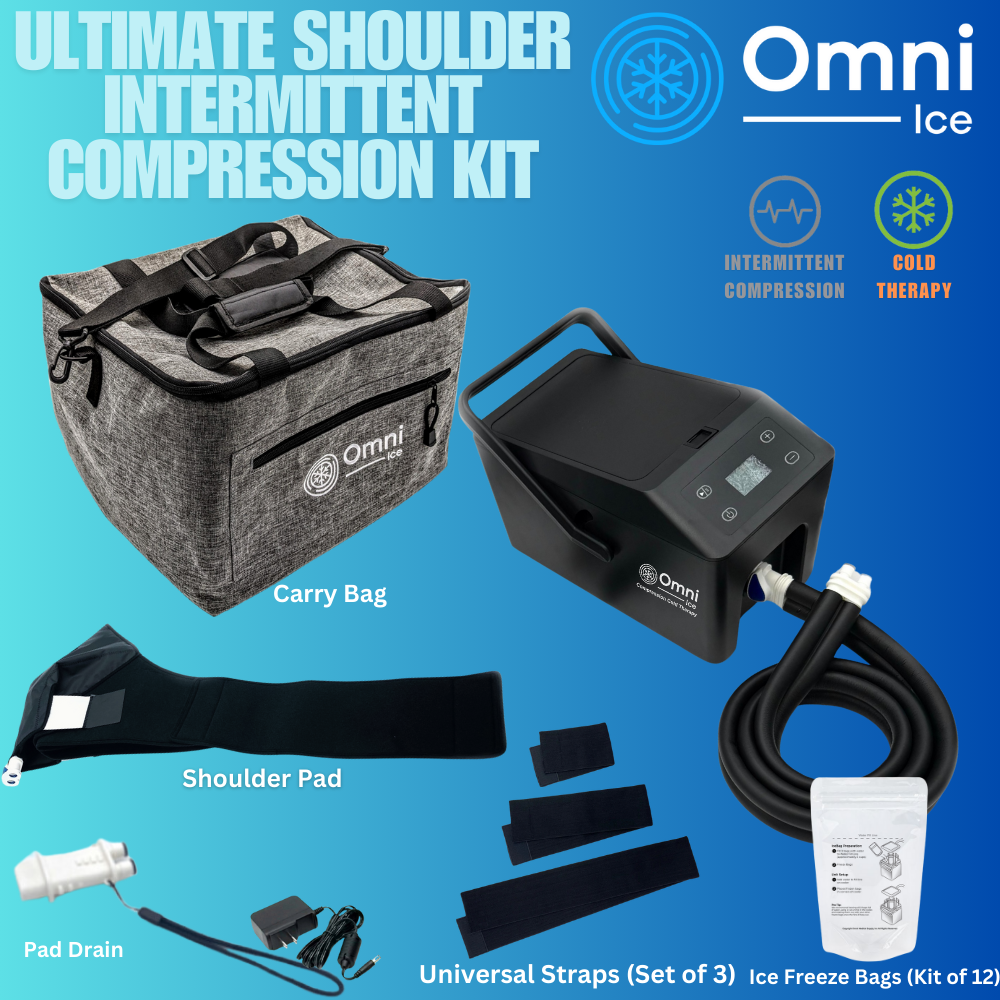 Omni Ice™ Intermittent Compression Cold Therapy Recovery Kit - OI-0003-0002-Kit Omni Ice™ Intermittent Compression Cold Therapy Recovery Kit - Omni Ice™ Pulse Compression Cold Therapy Cooler / Omni Ice™ Knee Pad by Supply Physical Therapy Omni Ice