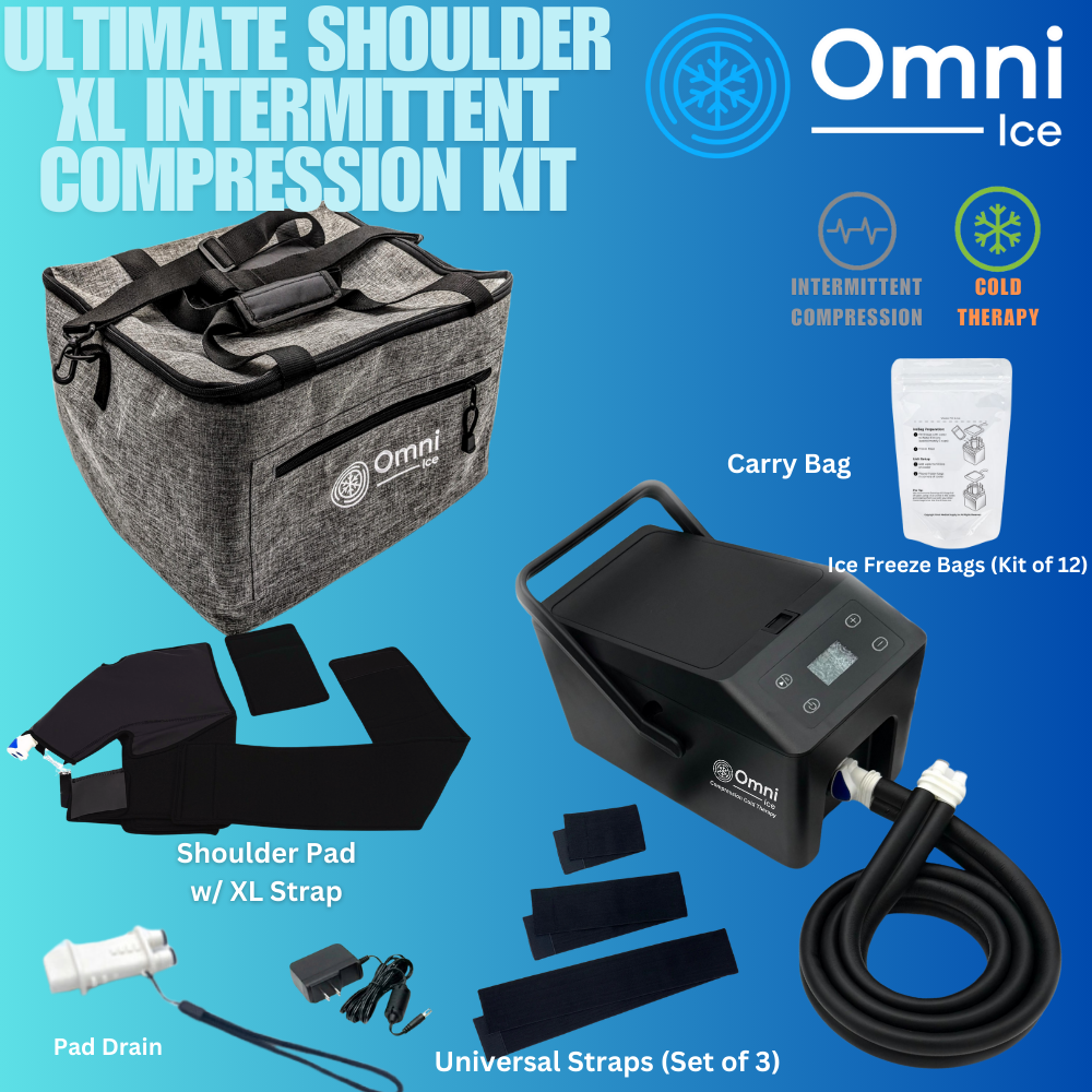 Omni Ice™ Intermittent Compression Cold Therapy Recovery Kit - OI-0003-0002-Kit Omni Ice™ Intermittent Compression Cold Therapy Recovery Kit - Omni Ice™ Pulse Compression Cold Therapy Cooler / Omni Ice™ Knee Pad by Supply Physical Therapy Omni Ice